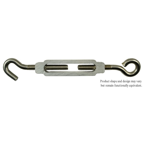 Midwest Fastener 5/16" x 6-1/2" 18-8 Stainless Steel Eye-Hook Turnbuckle 10PK 52368 - main